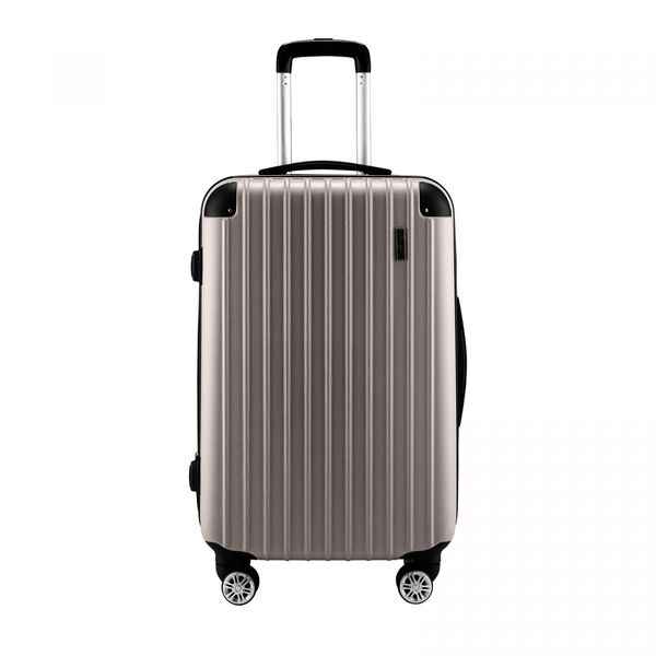 Carry On Suitcase Hard Shell Luggage Cabin Case Travel Baggage Lightweight Travelling Bag 4 Wheel Rolling Trolley TSA Lock 24 Inch