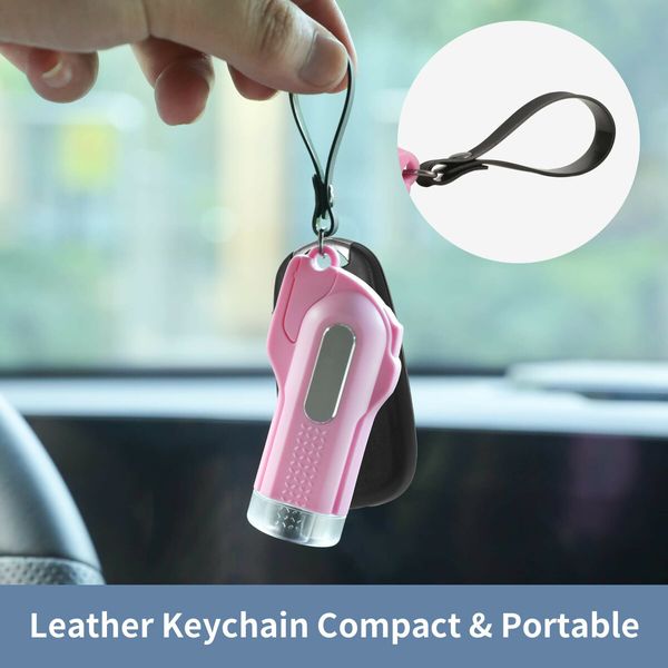 2 Pack Car Window Breaker Seatbelt Cutter 2-in-1 Emergency Keychain Car Escape Tool with Glass Breaker Seat Belt Cutter(Pink)