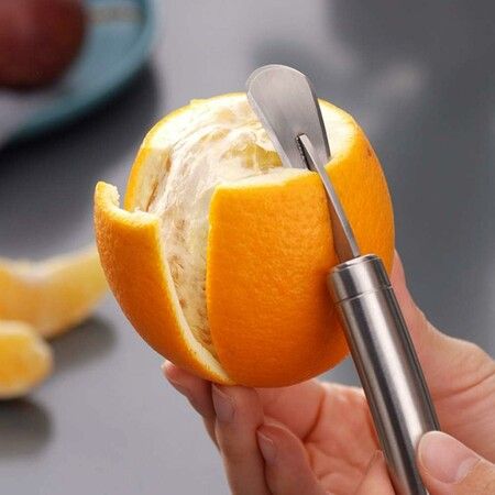 Orange Citrus Peelers Stainless Steel Slicer Cutter Peeler Remover