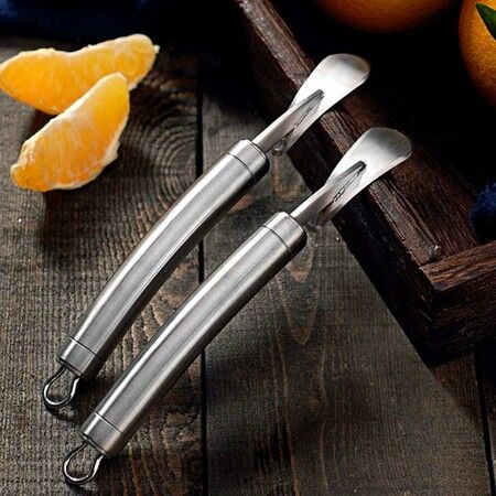 Orange Citrus Peelers Stainless Steel Slicer Cutter Peeler Remover