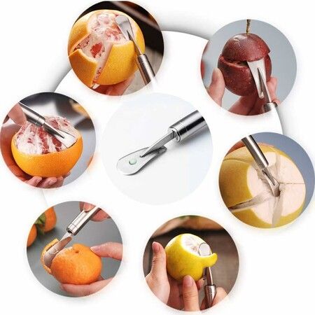 Orange Citrus Peelers Stainless Steel Slicer Cutter Peeler Remover