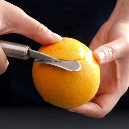 Orange Citrus Peelers Stainless Steel Slicer Cutter Peeler Remover