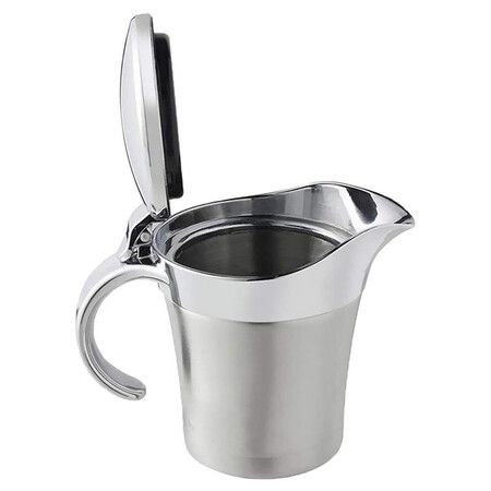 Double Insulated Gravy Boat, Stainless Steel Sauce Jug for Gravy or Cream at Thanksgiving (450ML/16 OZ)