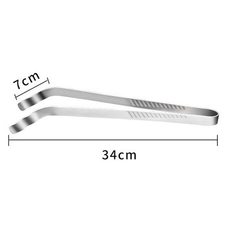 BBQ Cooking Food Tongs For Multi Use, Long Kitchen Tongs Heat Resistant BBQ Salads Grilling Clip Rotate Fish Meat Tool