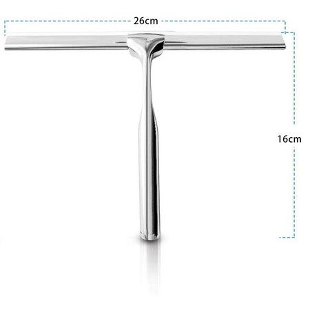 Stainless Steel Squeegee Glass Window Cleaner Wiper Bathroom Tile Wall Wiper for Bathroom Mirror