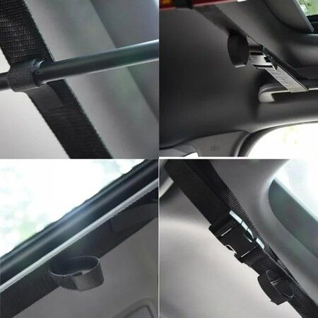 Car Fishing Rod Rack Adjustable Fishing Rod Holder With Belt Strap,Fishing Pole Rack for Car, SUV and Van