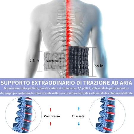 Back Pain Belt Inflatable Lumbar Support for Lower Back Pain Relief Decompression Belt Spinal Traction Device