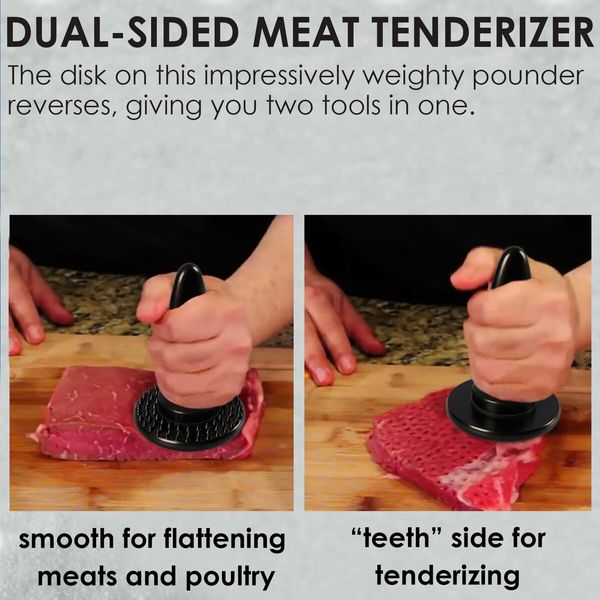 Meat Tenderizer 3-in-1 Dual Sided Meat Tenderizer Pounder Burger Press Patty Maker for Tenderizing Steak Beef Poultry