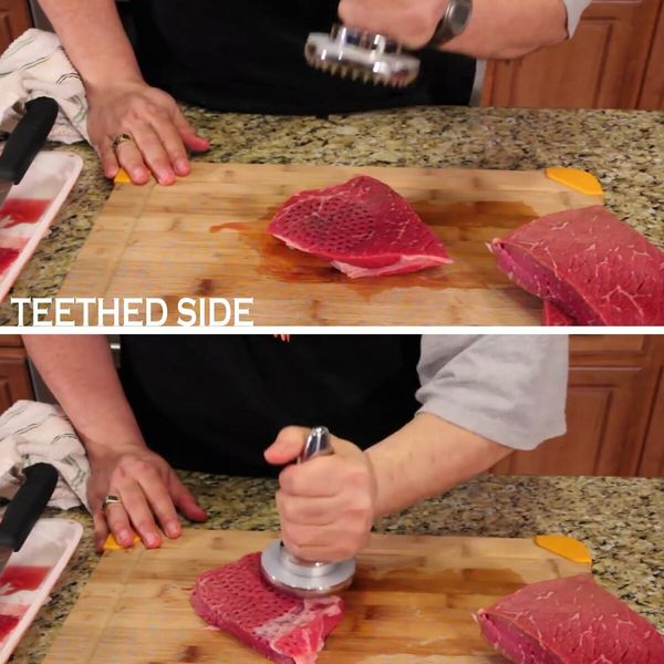 Meat Tenderizer and Pounder Dual Sided Meat Tenderizer Mallet Marinating Prep Tool