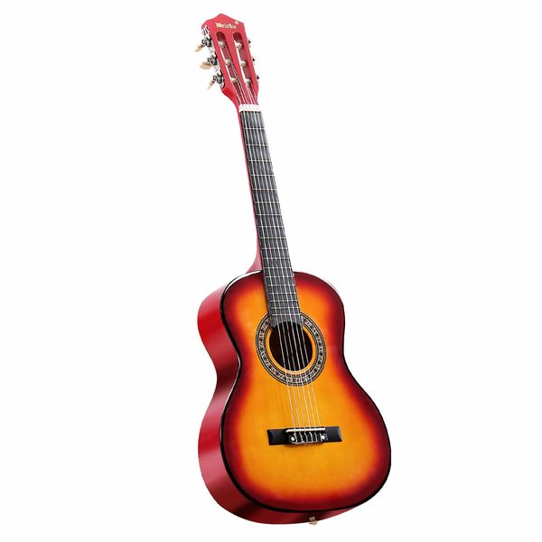 Melodic 34'' Kids Acoustic Guitar 6 Strings Tuner Cutaway Wooden Kids Gift Sunburst