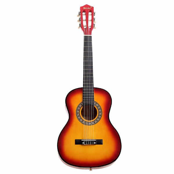 Melodic 34'' Kids Acoustic Guitar 6 Strings Tuner Cutaway Wooden Kids Gift Sunburst