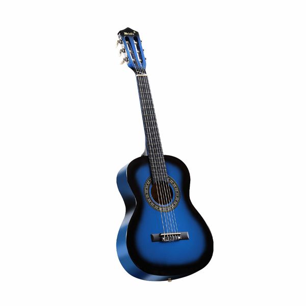 Melodic 34'' Kids Acoustic Guitar 6 Strings Tuner Cutaway Wooden Kids Gift Blue