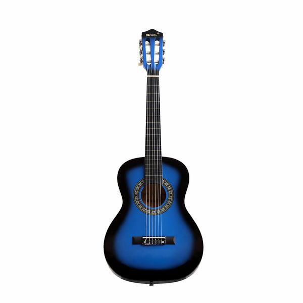 Melodic 34'' Kids Acoustic Guitar 6 Strings Tuner Cutaway Wooden Kids Gift Blue