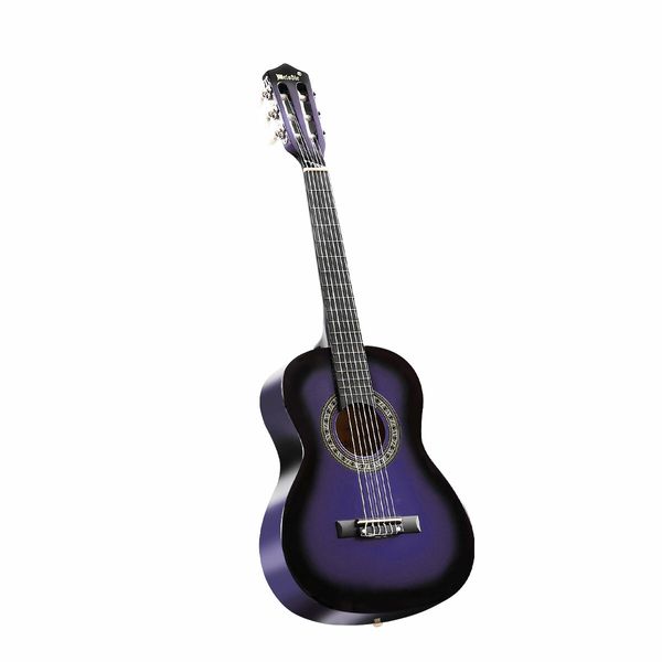 Melodic 34'' Kids Acoustic Guitar 6 Strings Tuner Cutaway Wooden Kids Gift Purple