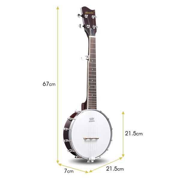 Melodic 5 String Banjo Beginner Banjo Music Instrument w/ String Picks 20 Frets 12 Brackets