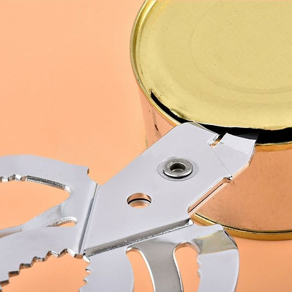 Bottle Opener, Multi Functional Innovative Small Tool Food Can Lid Bottle Opener Silver