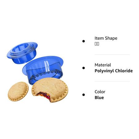 5 pcs of 1 sets Bread Sandwich Maker mold-Uncrustables Sandwich Cutter for Kids (blue)