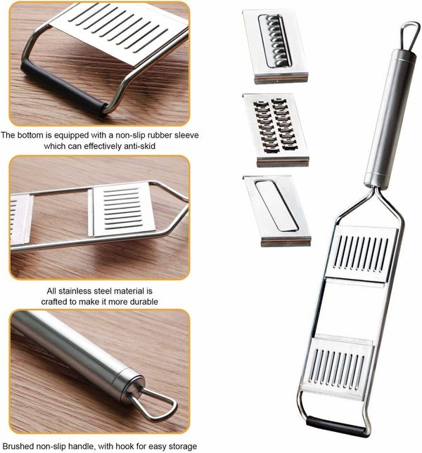 Multipurpose Vegetable Slicer, Handheld Vegetable Slicer, 3 in 1 Multifunctional Grater