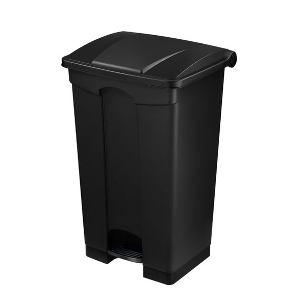 68L Rubbish Bin Kitchen Compost Dustbin Garbage Trash Waste Recycling Can Pedal Garden Home Office Large Plastic Black