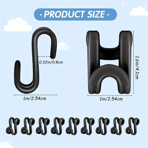 20pcs Clothes Hanger Connector Hooks, Magic Hanger Hooks, Heavy Duty Cascading Connection Hooks,Extenders Clips For Clothes Organizer Closet