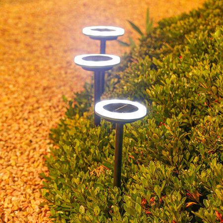 2x12LED 45-Degree Rotatable Head Efficient Solar Lawn Light  Adjustable  2V 40mAh Automatic Light Control Sustainable Outdoor Lighting Yard Garden