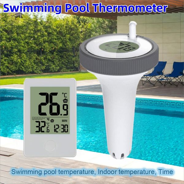 Pool Thermometer Floating Easy Read Digital, Wireless Pool Thermometer for Swimming Pool, Spa, Tubs and Ponds