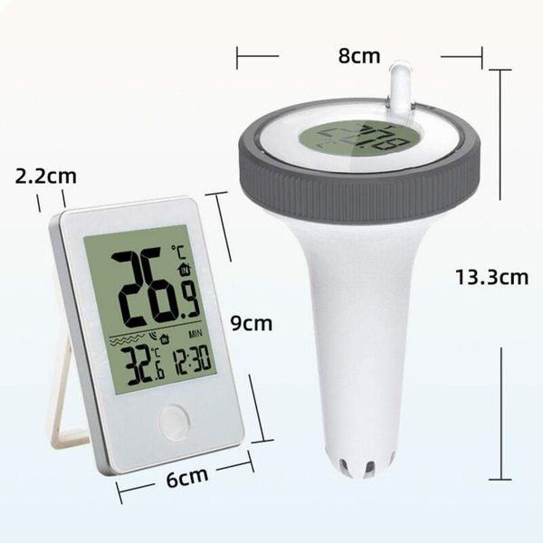 Pool Thermometer Floating Easy Read Digital, Wireless Pool Thermometer for Swimming Pool, Spa, Tubs and Ponds