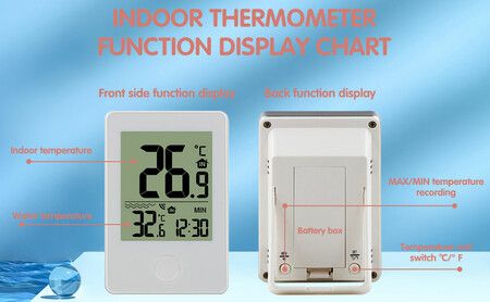 Pool Thermometer Floating Easy Read Digital, Wireless Pool Thermometer for Swimming Pool, Spa, Tubs and Ponds