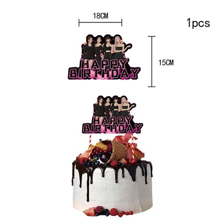 46pcs BLACKPINK Cake Toppers Cupcake Toppers Cake Decorations,BLACKPINK Birthday Party Supplies Decorations