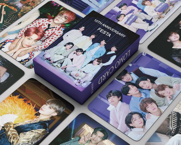 7PACKS   BTS Lomo Card KPOP Bangtan Boys Photocards Proof Greeting Card 2023 10th anniversary Festa World Butter