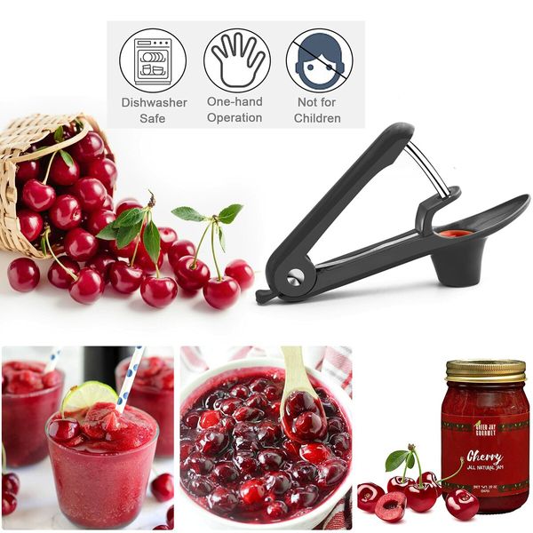 Cherry Pitter, Olive Pitter Tool, Cherry Pitter Tool Remover, Fruit Pit Core for Make Fresh Cherry Dishes and Cocktail Cherries