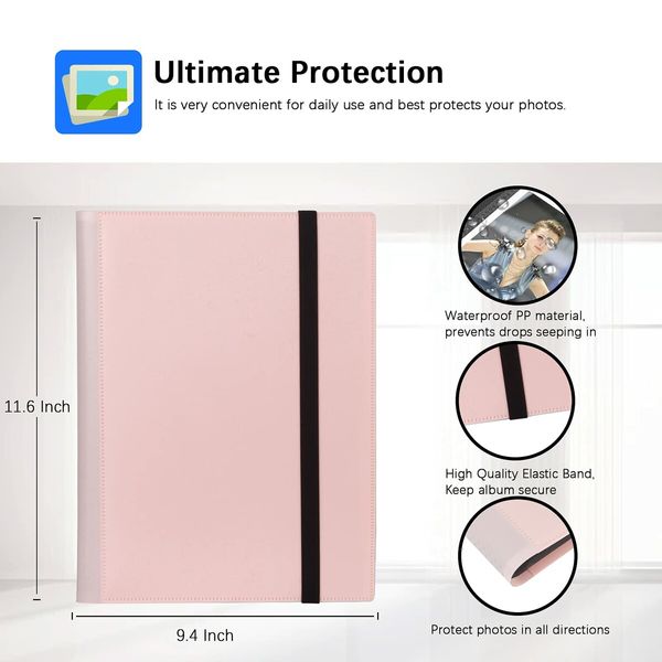 432 Pockets Photo Album for Fujifilm Instax Mini Camera,Polaroid Camera,for Fujifilm Instax Mini 11 12 9 40 Evo Liplay 8 7+ Instant Camera,Photo Album for Polaroid Kodak HP Zink 2x3" Photo (Pink)