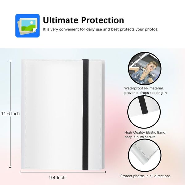 432 Pockets Photo Album for Fujifilm Instax Mini Camera,Polaroid Camera,for Fujifilm Instax Mini 11 12 9 40 Evo Liplay 8 7+ Instant Camera,Photo Album for Polaroid Kodak HP Zink 2x3" Photo (White)