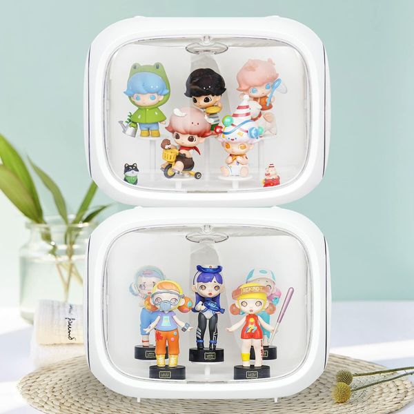 Display Case for Figures Clear Acrylic Organizer with Door Dust-proof Collectibles Action Figure for Pop Mart Blind Box