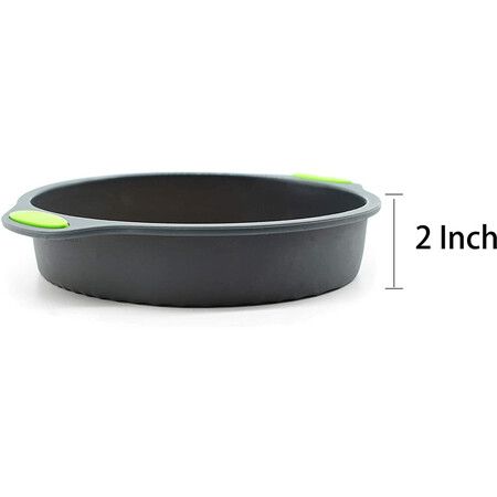 Nonstick Silicone Round Cake Pan, 9 Inch Food Grade Silicone Baking Pans 2Pack