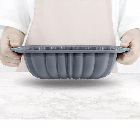 Silicone Bread Loaf Pan with Fluted Design, Food Grade Non-Stick Silicone Baking Mold