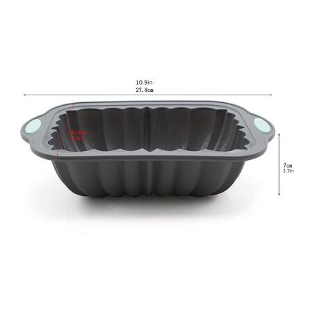 Silicone Bread Loaf Pan with Fluted Design, Food Grade Non-Stick Silicone Baking Mold