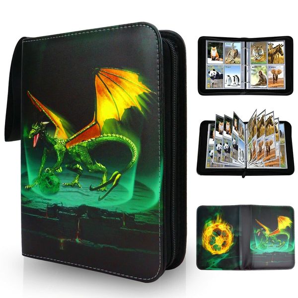 400cards Sport Pokemon Cards PU Leather Album Book Cartoon Anime Game Card EX GX Collectors Folder Holder 4 Pockets 50 pages