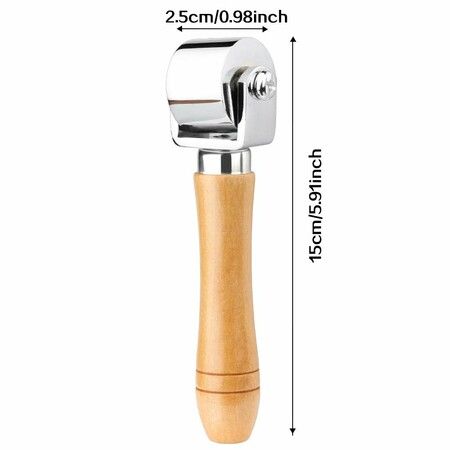 Seam Roller for Leather Quilting Platen Tools Leather Press Edge Roller Leather Edge Creaser Smoother Leather Glue(Small)