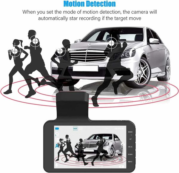 4.0 Inch Dash Cam Car Dvr 24 Hours Hd 1080p Dash Cam Dual Lens Video Recorder