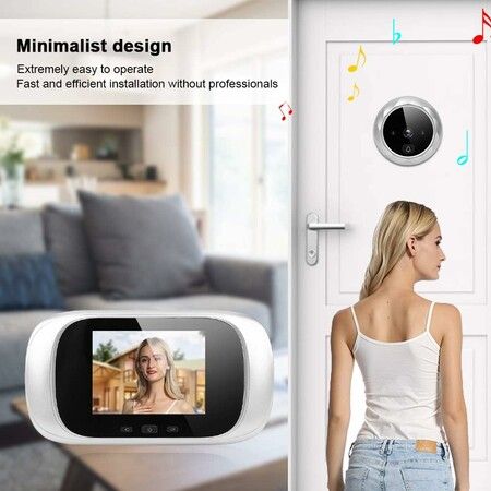 2.8in Digital Door Viewer, Home Video Doorbell, TFT LCD Visual Door Viewer for Home