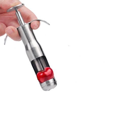 Cherry Pitter Manual Pitter Seed Remover with Spring Pressure Made of Stainless Steel for Pome Fruit