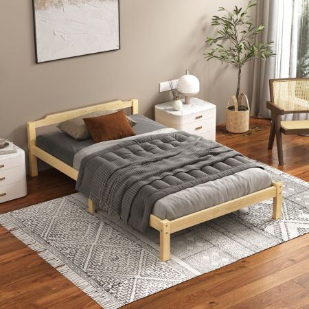 ALFORDSON Bed Frame Wooden Timber King Single Mattress Base Platform Beatrix Oak