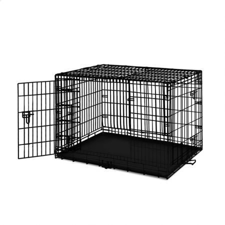 BEASTIE Dog Cage Pet Crate Kennel Cat Foldable Metal Playpen 24" Large