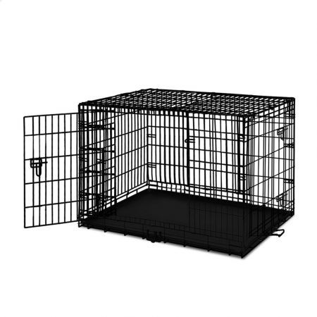 BEASTIE Dog Cage Pet Crate Kennel Cat Foldable Metal Playpen 30" Large