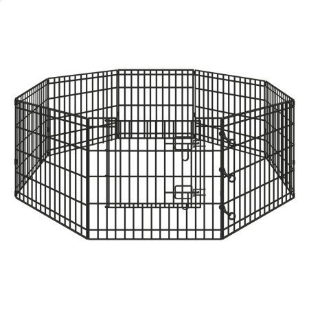 BEASTIE Pet Playpen Dog Panel Enclosure Metal Puppy Fence Exercise Pen 24"