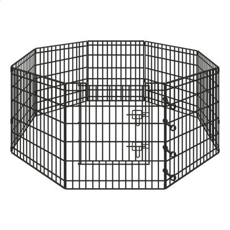 BEASTIE Dog Playpen Pet Metal Fence 8 Panel Enclosure Puppy Exercise Pen 30"