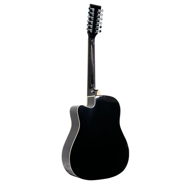 Karrera 12-String Acoustic Guitar with EQ - Black