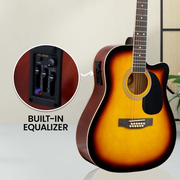 Karrera 12-String Acoustic Guitar with EQ - Sunburst