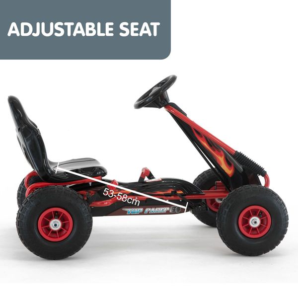 Kahuna G95 Kids Ride On Pedal-Powered Go Kart  - Red